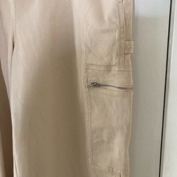 Zara high waisted blush pink wide leg cargo pants - Picture 11 of 15